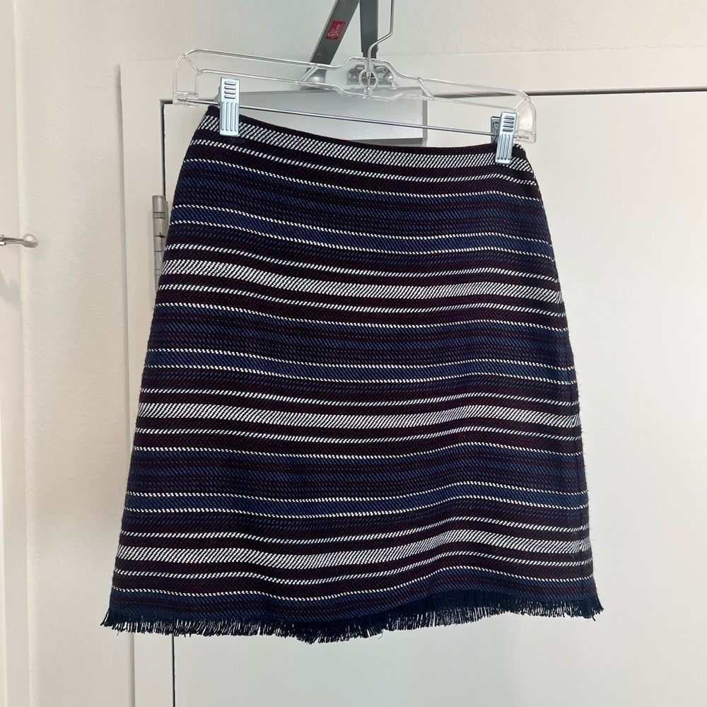Ann Taylor LOFT Fringe Detail Skirt Size 0